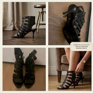 Kenneth Cole Leather Gladiator Stiletto Heels | Size 9.5M